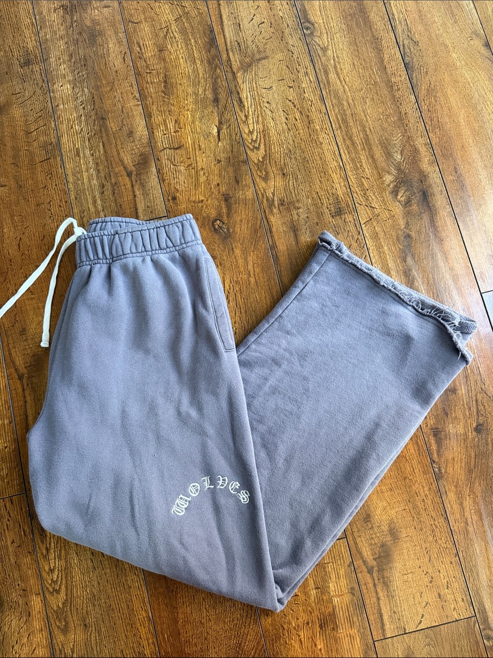 Darc Sport Gray Track Joggers with White Drawstring